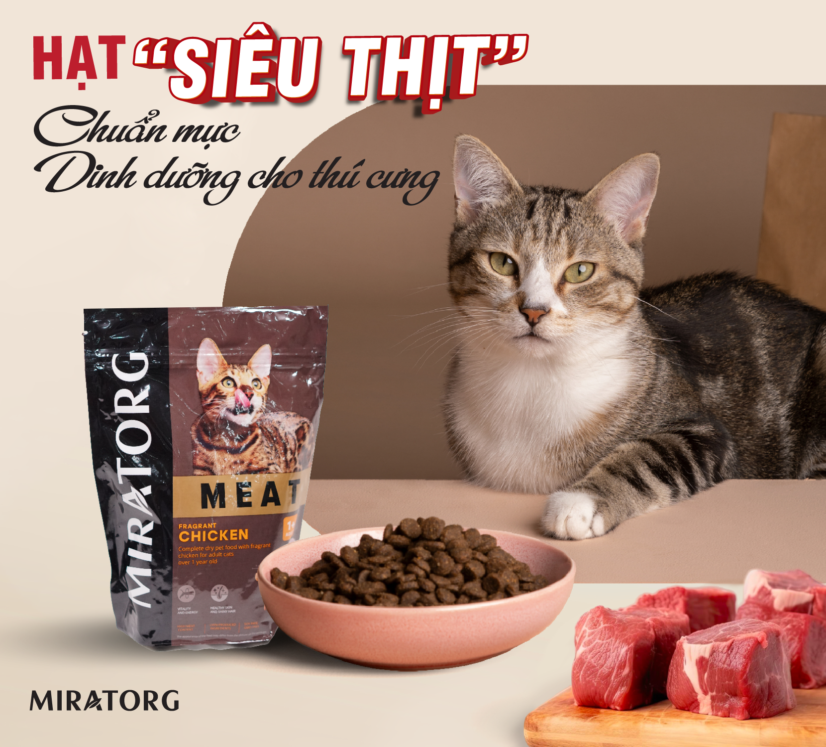Hạt siêu thịt Miratorg - Chuẩn mực dinh dưỡng cho thú cưng