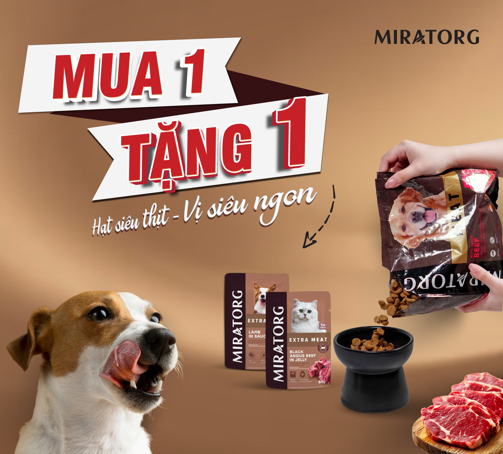 Mua 1 tặng 1: Miratorg Hạt siêu thịt - Vị siêu ngon