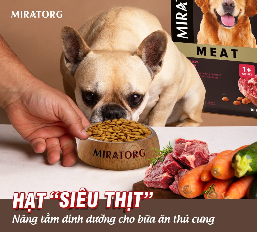 Hạt siêu thịt Miratorg nâng tầm dinh dưỡng cho bữa ăn hàng ngày của thú cưng